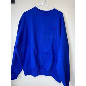 Champion ECO Authentic Crewneck Sweatshirt Mens XL Blue Sweater Long Sleeve‎